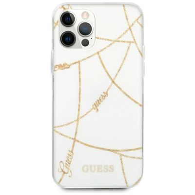 3. Etui Guess Gold Chain Collection na iPhone 12 Pro Max 6,7"  - białe