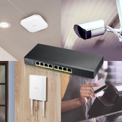 16. Switch Zyxel GS1915-8EP 8p PoE (PoE+: 8;) 60W Managed Gigabit