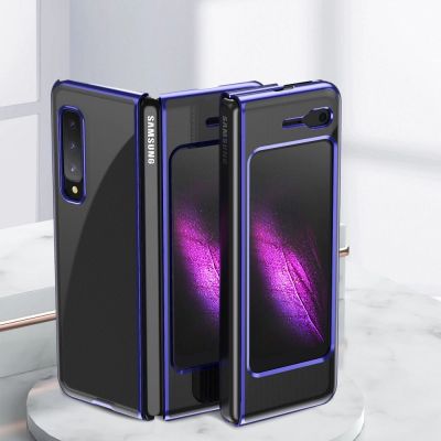 2. Plating Case hard case pokrowiec etui z metaliczną ramką Samsung Galaxy Fold niebieski