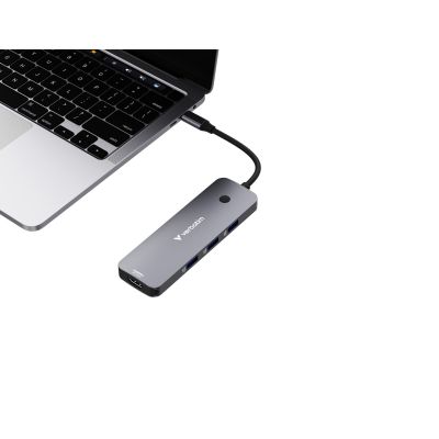 8. Verbatim CMH-08 USB Type-C 5000 Mbit/s Srebrny