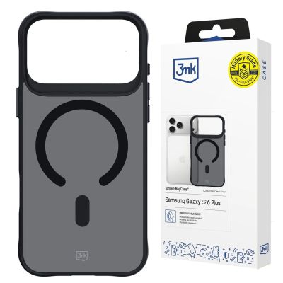 7. Etui 3mk Smoke MagCase na iPhone 17 Pro Max - czarne półprzezroczyste