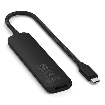2. Satechi 4w1 USB-C Slim Multiport Adapter 4K - aluminiowy adapter do urządzeń mobilnych USB-C (USB-C, 4K HDMI, 2x USB-A) (black)