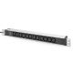 10. Listwa zasilająca PDU 19" Rack, 12x gniazdo C13 16A/230 V, 2.0m, 1x wtyk unischuko, 16A, aluminiowa
