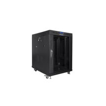 LANBERG SZAFA STOJĄCA RACK 19" 15U 600X800 DRZWI SZKLANE LCD CZARNA FF01-6815-12BL (FLAT PACK)