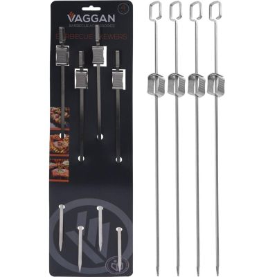 19. SZPIKULEC DO SZASZŁYKÓW 4SZT DŁ. 40,5CM STAL NIERDZEWNA