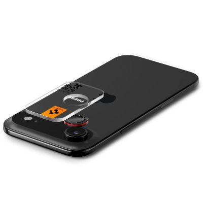5. Szkło na obiektyw Spigen Optik Pro L-Series 2-pack na iPhone Air - czarno-czerwone