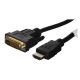 Kabel Lanberg CA-HDDV-20CU-0018-BK (HDMI M - DVI-D (24+1) M; 1,8m; kolor czarny)