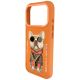 4. Etui Nimmy Glasses Cool Dog na iPhone 17 Pro - pomarańczowe