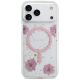 3. Etui Guess Resin Flowers Glitter MagSafe na iPhone 17 Pro Max - różowe