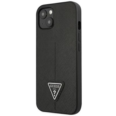 2. Etui Guess Saffiano Triangle Logo na iPhone 14 Plus - czarne