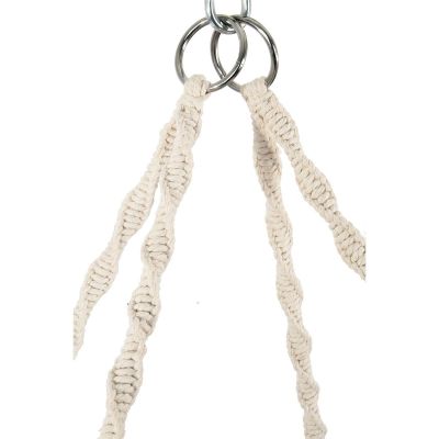 3. HAMAK AŻUROWY FOTEL WISZĄCY BOCIANIE GNIAZDO 78x64CM ECRU