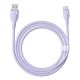 5. Kabel Baseus Pudding 100W USB-A - USB-C 2m - fioletowy