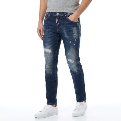5. Spodnie jeansowe męskie Geographical Norway MOD 201 EO MEN 2614 niebieskie (SW5423H/GNO/Blue)