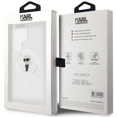 8. Etui Karl Lagerfeld IML Ikonik MagSafe na Samsung Galaxy S24 Ultra - przezroczyste