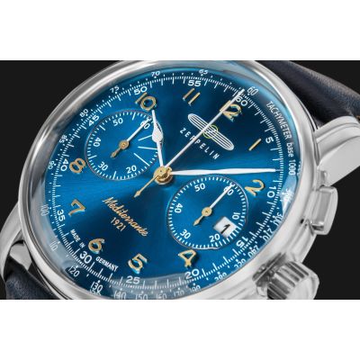 4. Zegarek Męski ZEPPELIN Mediterranee Chronograph 9670-3 + BOX