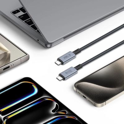 5. Kabel Tech-Protect UltraBoost Max USB-C 4.0 / USB-C 4.0 PD 240W 8K 40Gbps 2m - szary