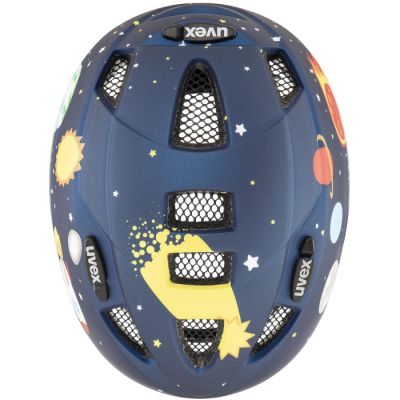 9. Kask rowerowy dziecięcy uvex kid 2 cc dk.blue rocket m.46-52 cm