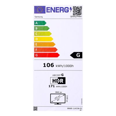 18. Telewizor Samsung QE65Q7FAAUXXH QLED 65'' 4K Ultra HD Tizen Q-Symphony DVB-T2 Czarny (MODEL 2025)