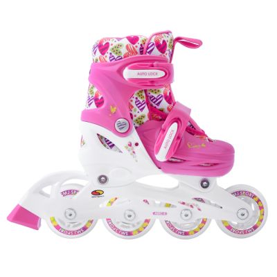 13. Wrotki-rolki-łyżwy regulowane Smj sport Combo Hearts 3w1 Led Jr HS-TNK-000011510