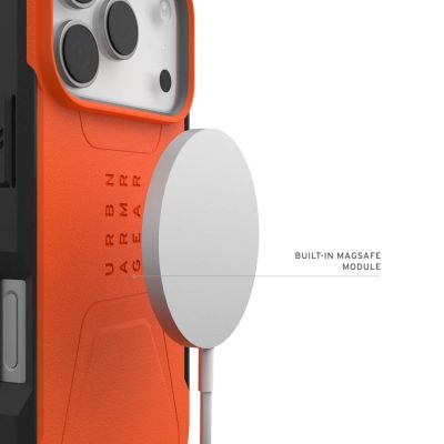 4. UAG Civilian MagSafe - etui do iPhone 17 Pro kompatybilne z MagSafe (orange)