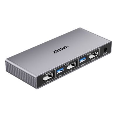 4. Unitek Przełącznik KVM 8K@60Hz USB 3.0 5Gbps DP