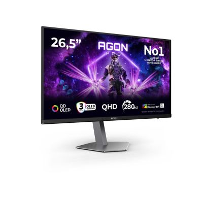 14. Monitor komputerowy AOC AGON PRO AG276QZD2 26.7" 2560 x 1440 px Quad HD QD-OLED Szary