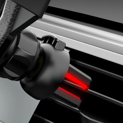 7. Grawitacyjny uchwyt samochodowy do smartfona na kratkę srebrny (YC07)