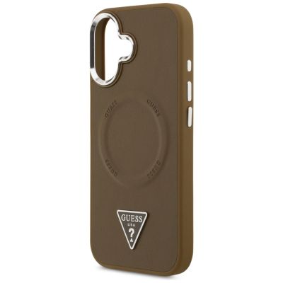 6. Etui Guess Triangle Logo MagSafe na iPhone 17 - brązowe