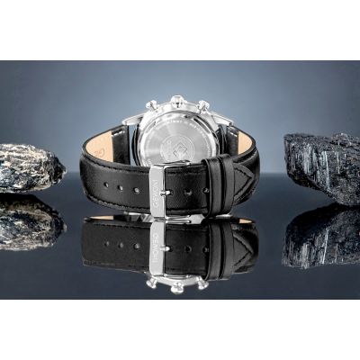 6. Zegarek Męski Giewont Chronograph Sapphire Czarno Niebieski GW5630-A3