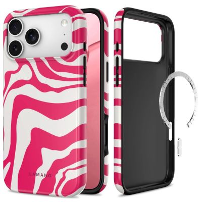 Etui Tech-Protect Lamano MagSafe na iPhone 18 Pro Max / 17 Pro Max - biało-różowe