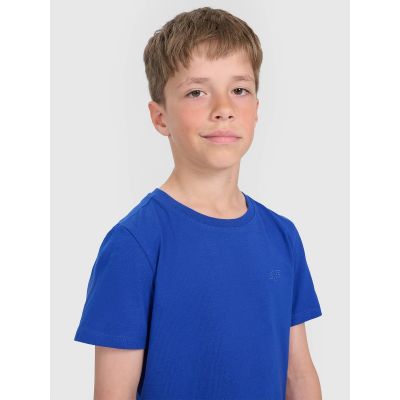 3. T-shirt regular gładki chłopięcy 4F 4FJRAW25TTSHM3260-36S