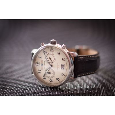 2. Zeppelin 7684-5 zegarek Wrist watch Męski Kwarc Srebrny
