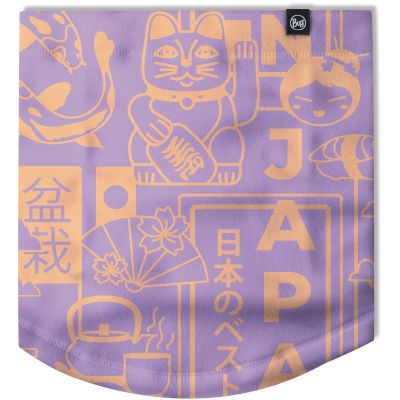 Bandana BUFF POLAR PRINTS NECKWARMER LETA GRAPE ICE