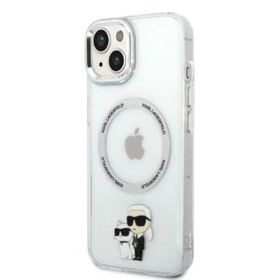 2. Etui Karl Lagerfeld Iconic Karl&Choupette MagSafe na iPhone 14 Plus - przezroczyste