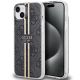 Etui Guess IML 4G Gold Stripe na iPhone 15 Plus / 14 Plus - czarne