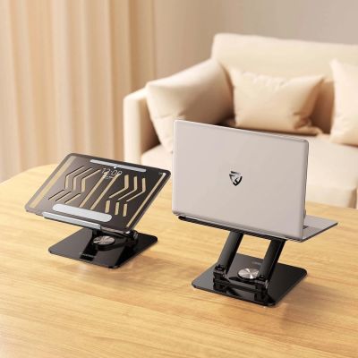 14. Podstawka pod laptopa, tablet Wozinsky WRS-CPY84SB 360 aluminiowa + Gratis! podstawka do smartfona - czarna