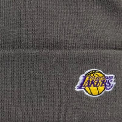 3. Czapka zimowa New Era NBA LA Los Angeles Lakers Mini Logo Dark Grey Cuff Knit Beanie - 60691118