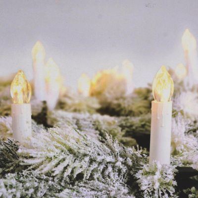 7. LAMPKI CHOINKOWE ŁAŃCUCH ŚWIETLNY ŚWIECZKI 50 LED CIEPŁY BIAŁY