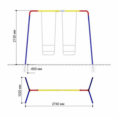 3. Rama do huśtawki podwójna Gardenluxus