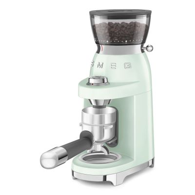 6. Smeg Kaffeem?hle CGF03PGEU, 15 Mahlgrade, 240g Bohnenbeh., 150W, Hellgr?n