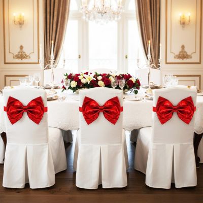 7. KOKARDA NA KRZESŁO 50X32CM CZERWONA