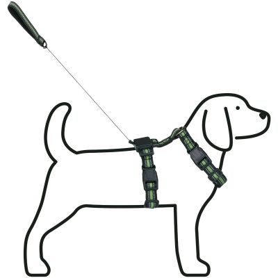 3. SZELKI DLA PSA Z TASMĄ ODBLASKOWĄ 44 -57CM MEDIUM ZE SMYCZĄ