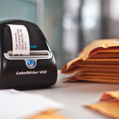 14. Adresówki advantage pack/12 rolka 13 etykiet 28x89 białe