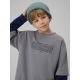Longsleeve loose z nadrukiem chłopięcy 4F 4FJRSS26TLONM631-24S