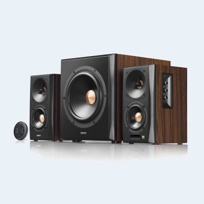 5. Edifier S360DB zestaw głośników 150 W PC Czarny, Drewno 2.1 kan. Bluetooth