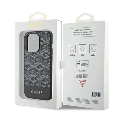 8. Etui Guess GCube Stripes MagSafe na iPhone 15 Pro Max - czarne