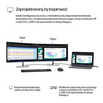 7. MONITOR HP LED 23,8” S5 Pro 524pf (9D9L6UT)