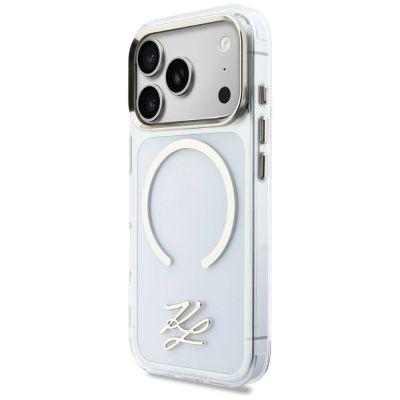2. Etui Karl Lagerfeld IML KL Script Logo MagSafe na iPhone 17 Pro - przezroczyste