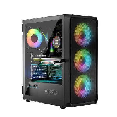 16. LOGIC OBUDOWA LOGIC PORTOS ARGB MIDI USB 3.0 BLACK
