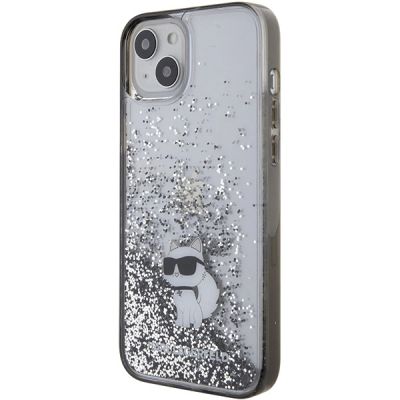 2. Etui Karl Lagerfeld Liquid Glitter Choupette do iPhone 15 Plus - przezroczyste